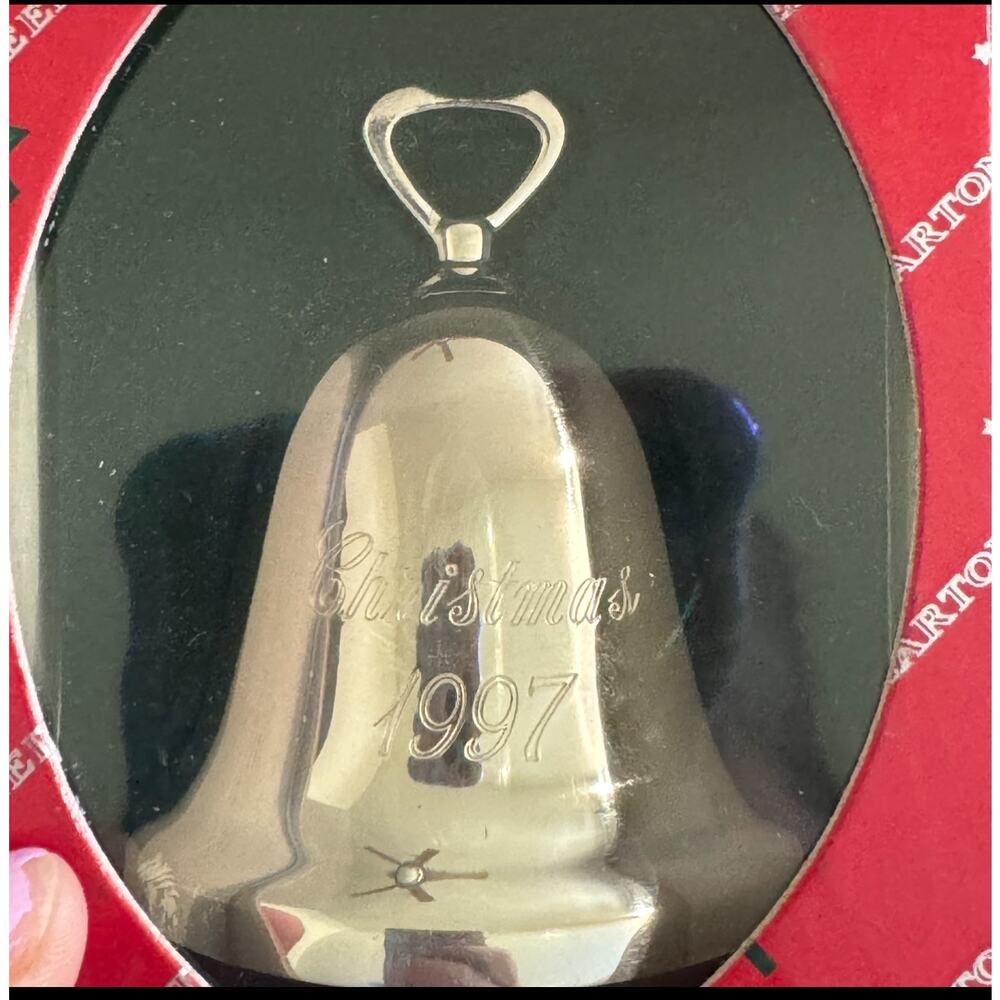 Reed and Barton 1997 bell 3" tall/2.5" wide Vintage Silver Plated Christmas Bell